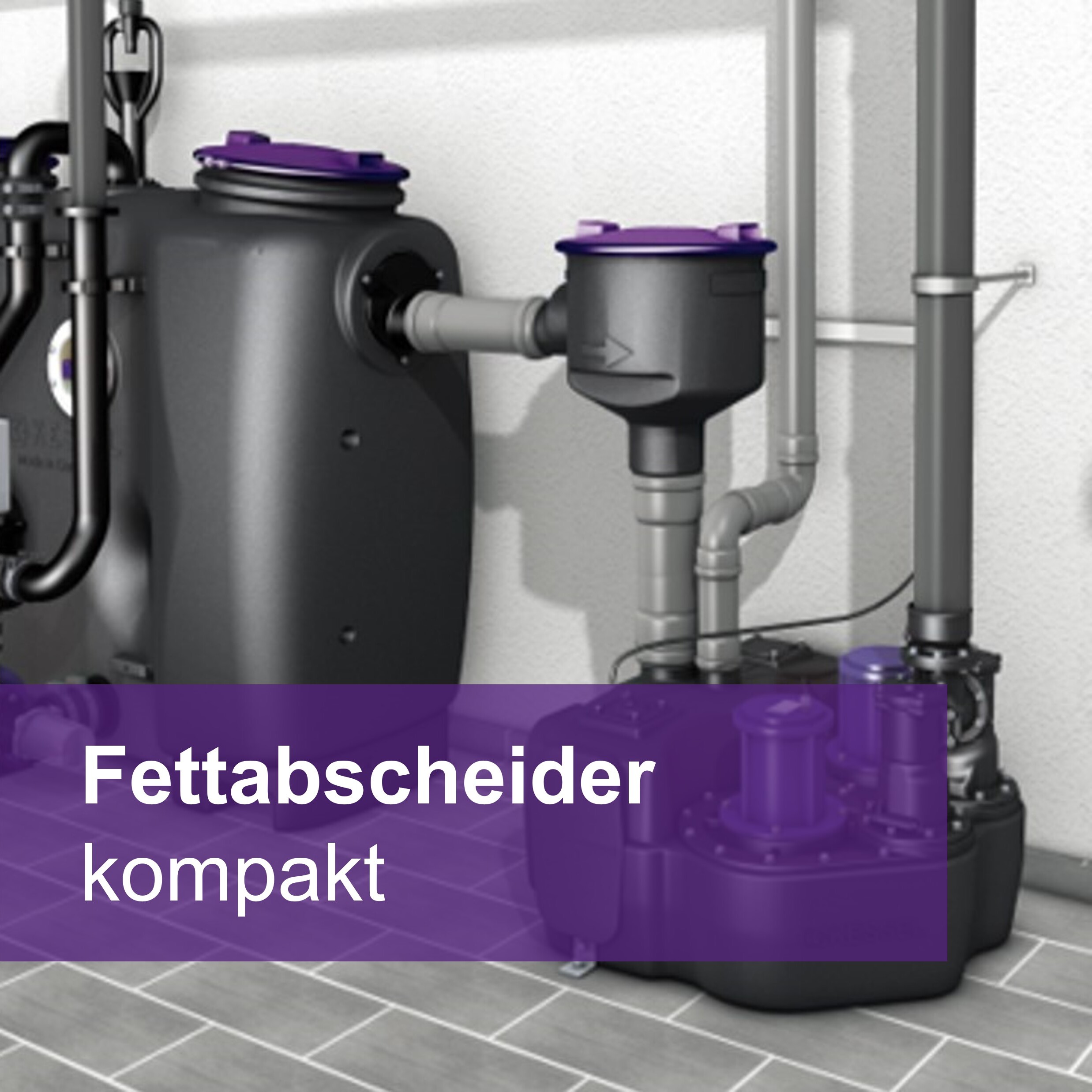 Öffnen Fettabscheider kompakt