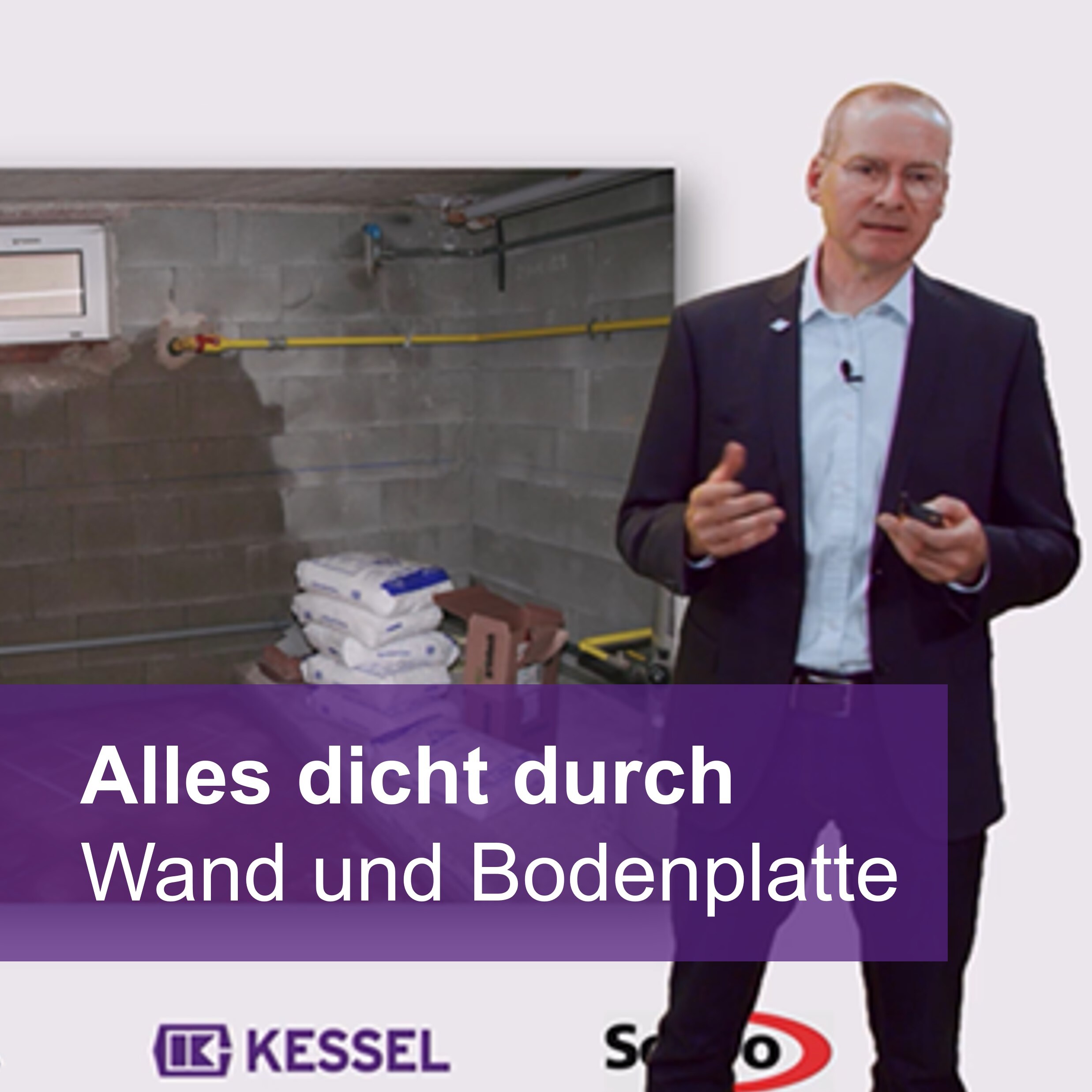 Öffnen Alles dicht durch Wand und Bodenplatte
